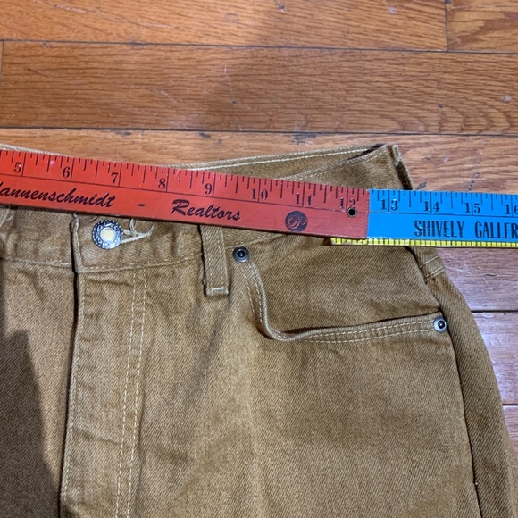 90’s Bonjour high waist tapered Leg Tan jeans Made in USA vintage 12 (runs small - Picture 7 of 10